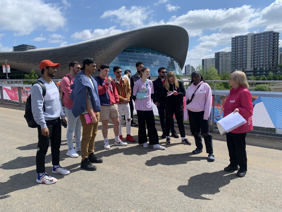 Naz_Ali's tweet photo. @IohtUel MSc Sports Management students learning on location about #London2012 and beyond. Thank you Queen Elizabeth Olympic Park for an engaging and interesting tour. We thoroughly enjoyed our visit. #fieldtrip @noordinarypark @SBL_UEL @UEL_News https://t.co/KesQLMdJyr