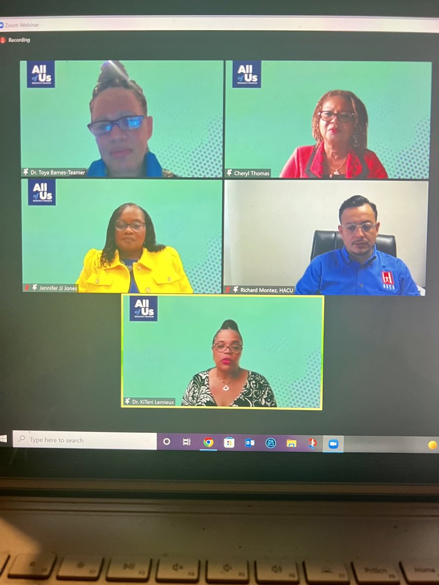 1PositiveSpirit's tweet photo. Learning, growing and connecting at the @AllofUsResearch Spring Engagement Meeting with this amazing panel‼️#engageallofus #joinallofus #bglc https://t.co/OmLZcqKBzw