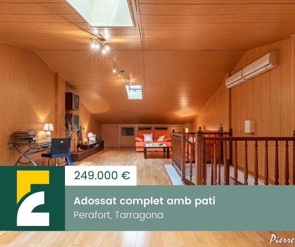Evilaimmo's tweet photo. NOVA PROPIETAT A LA VENDA
🏠 Amb aquesta casa a la venda a #Perafort gaudireu de plans en família, però també de moments d’intimitat. I, què millor que un poble per veure créixer els teus fills? 

➡️ https://t.co/KvapS525VA

#elvalorEvila #Tarragona https://t.co/Vpd29lwmp8