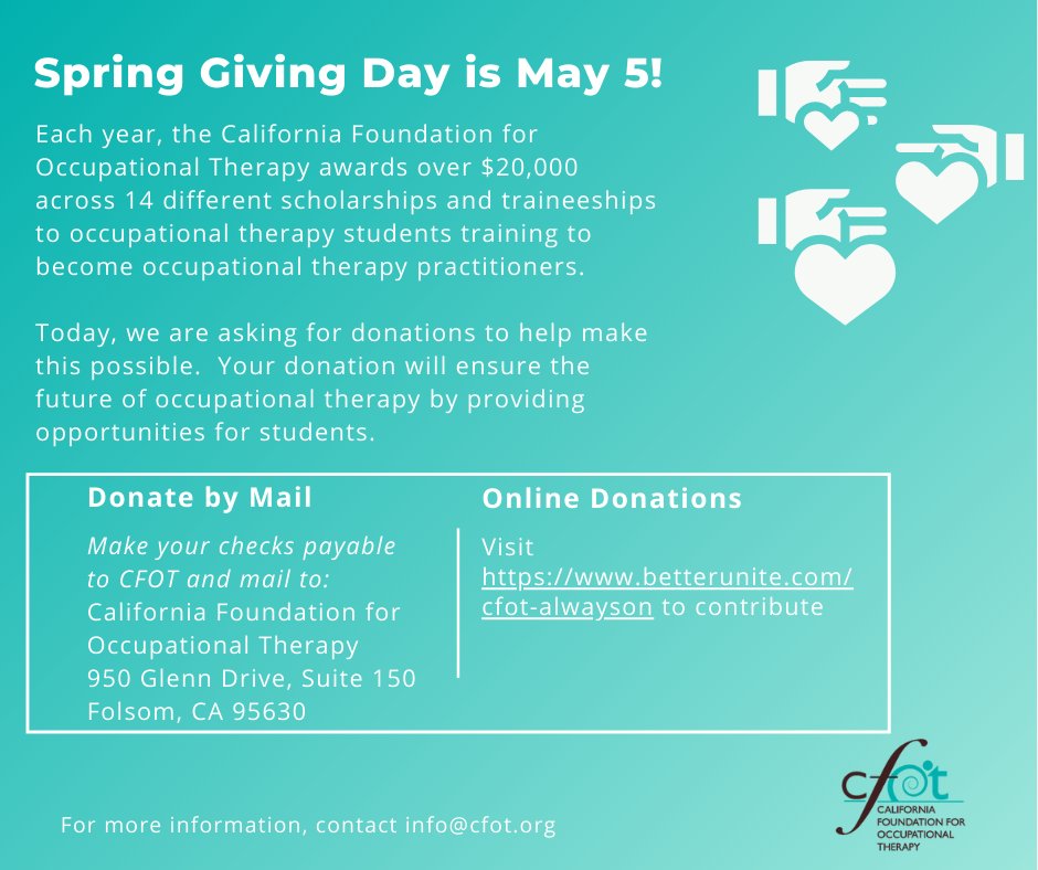 ca_fot's tweet photo. Today is our Spring Giving Day! Your gift to CFOT can make a great impact and help students' dreams become a reality. If you want to make a donation online, click here: https://t.co/1f33Z61s3a https://t.co/7oSWd5unZg