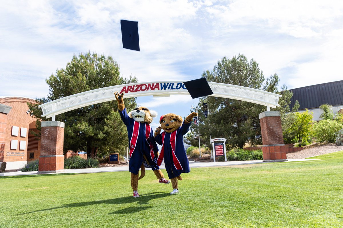uarizona's tweet photo. Commencement is one week away! Take a cue from Wilma and Wilbur and grab your graduation photos at some of our iconic locations around campus. See the full map here: https://t.co/AWkmvSPKek #BearDownGrad https://t.co/fQgeNPEj1o