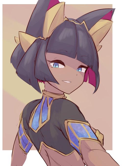 日本に狐巫女がいるならエジプトには猫巫女がいるのでは?という着想 