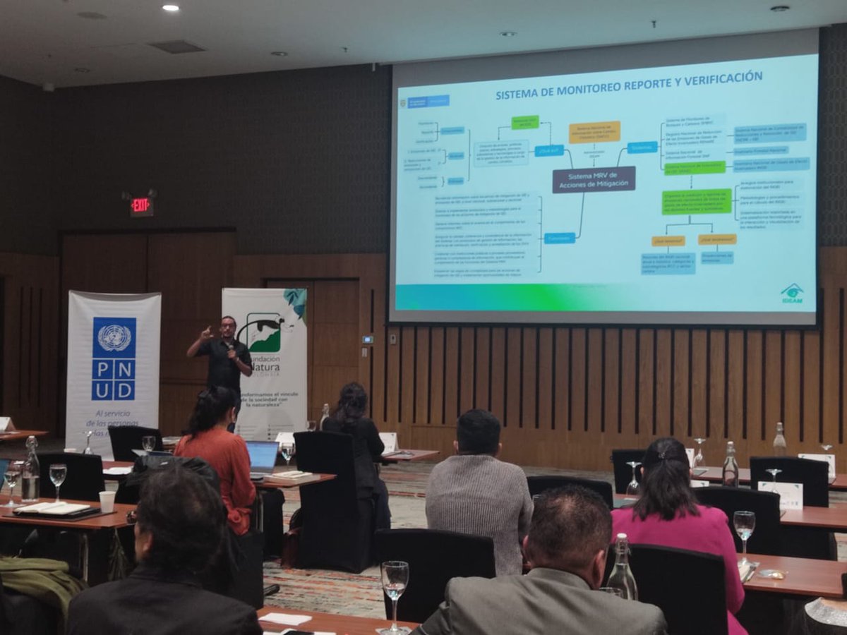 fundacionnatura's tweet photo. Juan David Turriago, coordinador MRV afolu del #ProyectoCBIT, explica qué es, cuáles son las funciones y avances del Sistema de Monitoreo, reporte y verificación de acciones de mitigación (MRV), así como las iniciativas regionales vinculadas.
#AcciónClimática https://t.co/Mb7Adr76L0