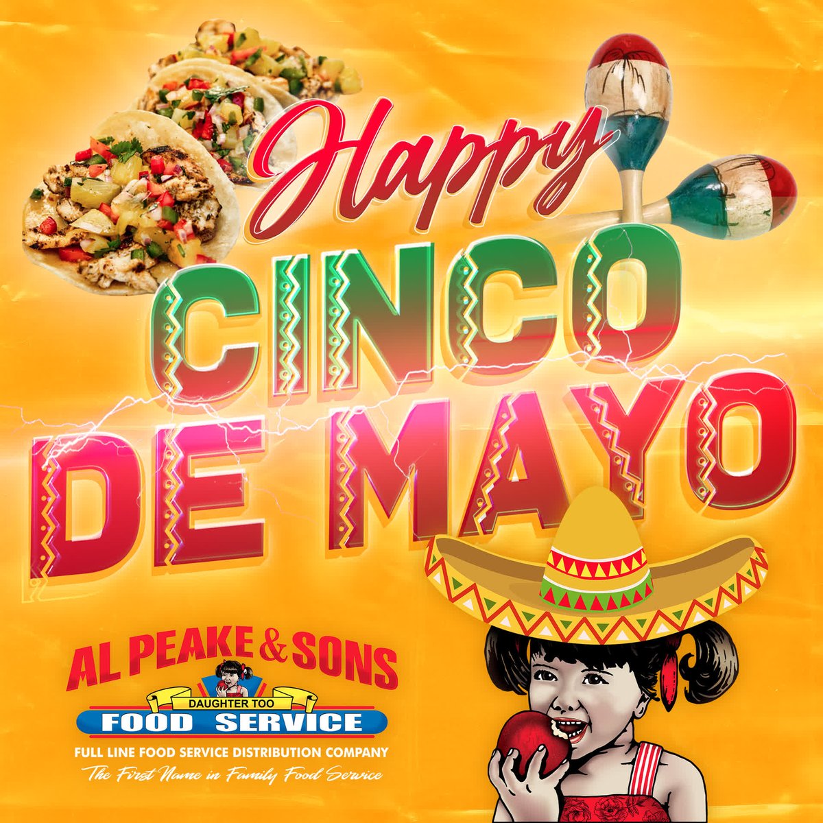 From our familia to yours, Happy Cinco de Mayo! 🇲🇽

The First Name In Family Food Service
Home of The $150 Delivery Minimum
alpeake.com | (419) 243-9284