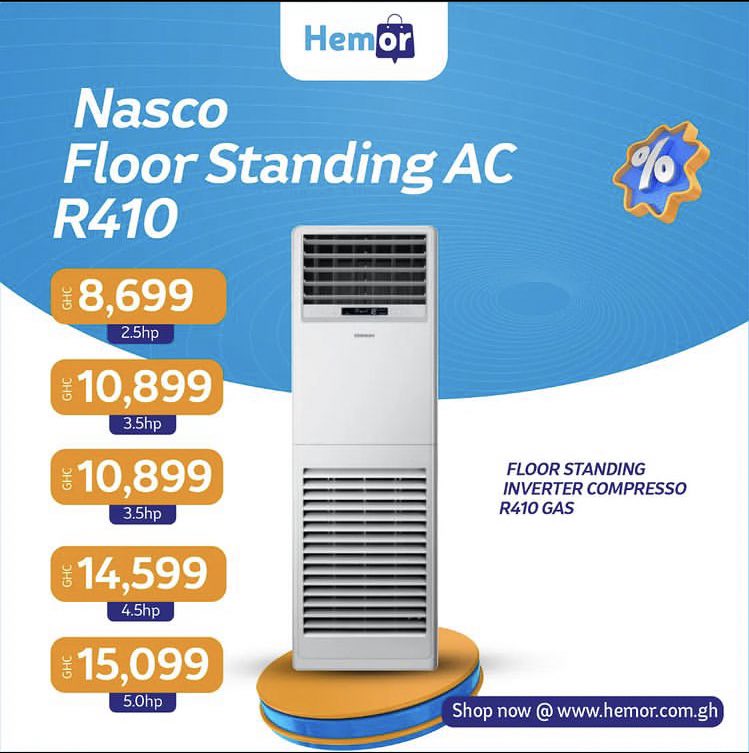 __Hemor_'s tweet photo. Samsung Air condition and Nasco Floor standing R410 AC available 
Shop on our website at https://t.co/KWj691usxE  or 
Visit our shop in Osu,adjacent the Oxford Street mall or find us on Bolt or Uber as "Hemor",  
you can also call 0557391600 to purchase https://t.co/OYzKyf9wPx