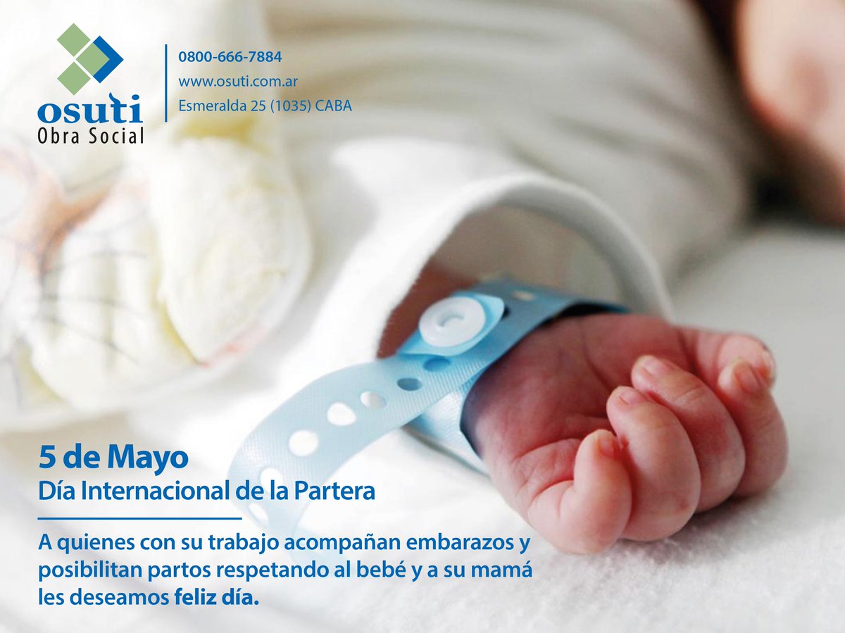 OSUTI_OS's tweet photo. 5 de mayo | Día internacional de la partera
A quienes con su trabajo acompañan embarazos y posibilitan partos respetando al bebé y a su mamá les deseamos feliz día.

********
#osuti #osutiobrasocial #DiaInternacionalDeLaPartera https://t.co/ywNQYPr4RV