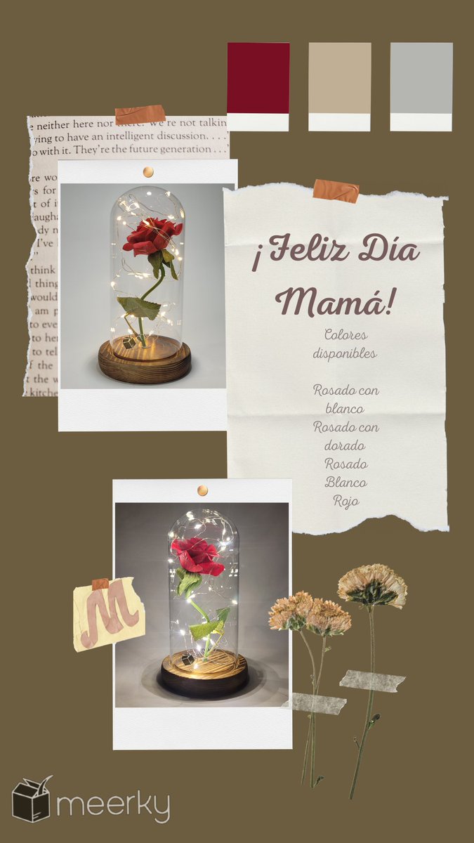 kildraxmon's tweet photo. 1/2 ¡Hola! Buen día, si aún no tienes el regalo para el mes de las Madres entonces en Meerky te podemos ayudar con nuestras hermosas rosas artificiales eternas (🌹de varios colores). 👇 Link Producto👇

https://t.co/QQuJqqCXsv

Gracias https://t.co/PI0vCt5juf