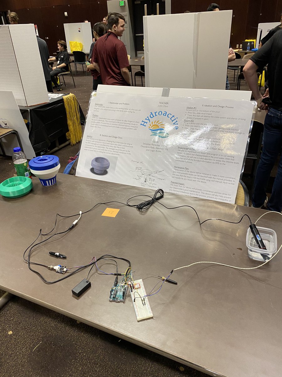 Alex_Ha_METTech's tweet photo. Went to EPICS showcase at ASU and had a great time! Although our team didn’t win any awards, the winners had some amazing projects! #PeoriaMETTech #PeoriaMET https://t.co/xV2LEwJdtk