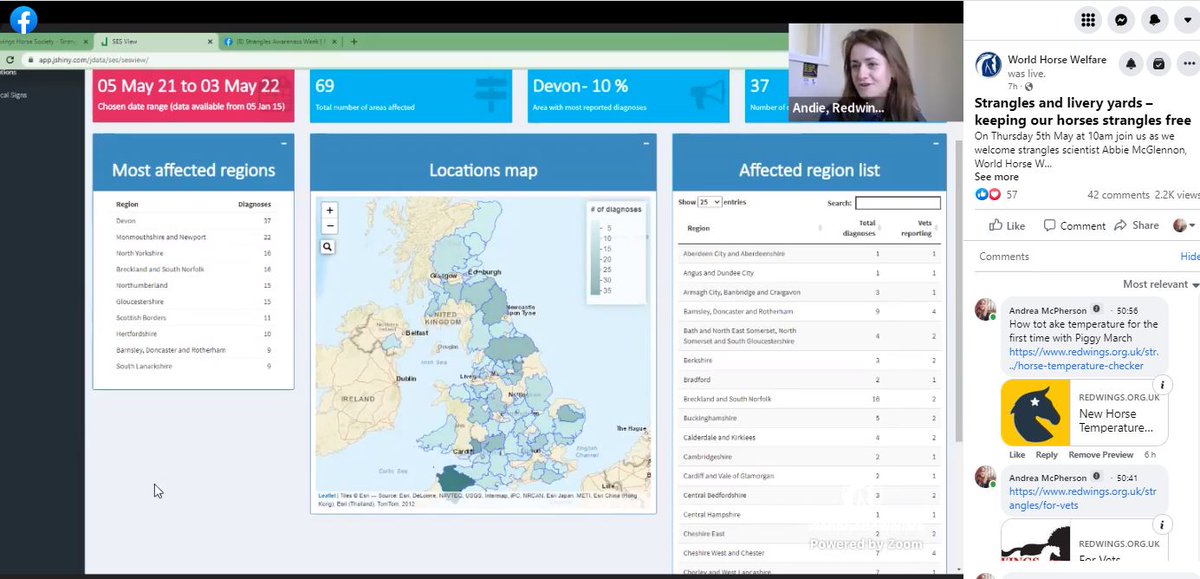 RedwingsAndie's tweet image. It was an honour to take over the hot seat and chair a conversation on livery yard biosecurity with @HorseCharity and special guests from @RoyalVetCollege and @LIVERYlist  

Watch again (from 3 mins in) here:  facebook.com/StranglesAware… 

#SAW2022 #TempCheckChallenge