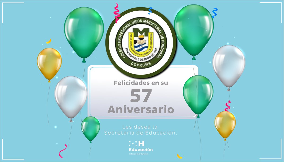 Seduc_HN's tweet photo. ¡Colegio que protege y une la comunidad docente👩‍🏫🤝! 57 años de respaldar la dignificación de la carrera de los profesores.

Felicidades en su aniversario al Colegio Profesional de Unión Magisterial, Coprumh Oficial 🎉.

#EducacionParaLaVida #EducaciónHonduras #COPRUMH https://t.co/a2TbxboBt0