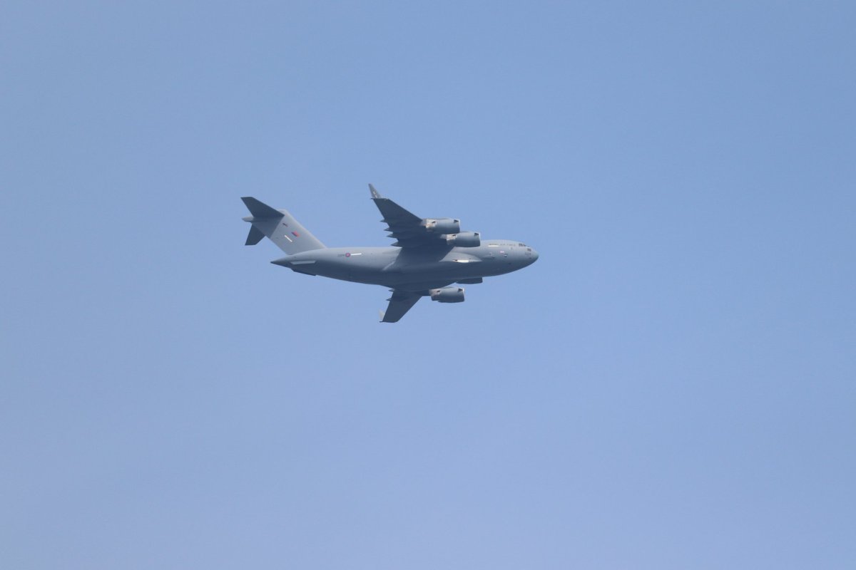 Interesting aeroplanes overhead today; #C17Globemaster and #U2Dragonlady