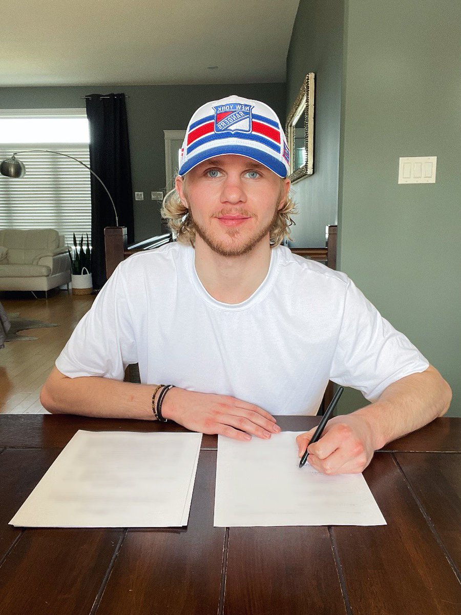 I’ve been looking forward to this moment for a long time. I’m excited to announce that i’ve signed my first NHL contract with the @nyrangers. Thanks to everyone for the support. Its just the beginning.