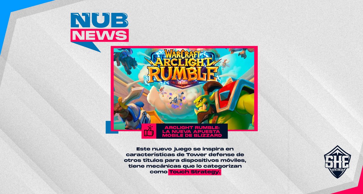 shegamingcol's tweet photo. Arclight Rumble: El nuevo juego de Warcraft en dispositivos móviles. 🔥
Este martes se anunció oficialmente "Warcraft Arclight Rumble", el misterioso videojuego para dispositivos móviles.
¿Qué te parece el nuevo enfoque Mobile de Blizzard? 🤔
#shegaming #ArclightRumble https://t.co/YOQpmtqu0o