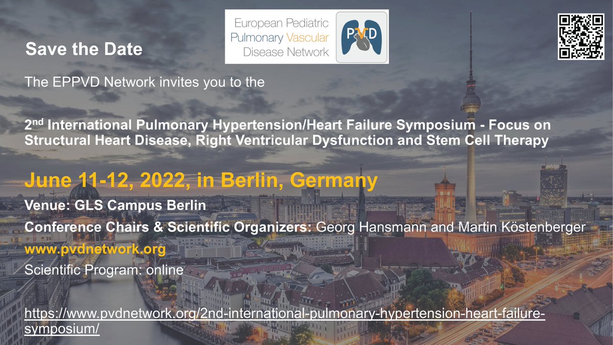 PVD Network (@pvd_network) on Twitter photo 2nd PH/Heart Failure Symposium in June (11-12th) in Berlin. 3 basic, 3 clinical sessions. Awesome speakers. Vibrant city. Register now! Clinical workshop on Friday (June 10). gh pvdnetwork.org/2nd-internatio…
#WorldPHDay
<a href="/3CPRCouncil/">3CPR Council</a>
<a href="/ATS_PC/">ATS PC Assembly</a>
<a href="/PVRI/">The Pulmonary Vascular Research Institute</a>
<a href="/PHAssociation/">The Pulmonary Hypertension Association</a>
<a href="/PittVMI/">Vascular Medicine Institute</a>
@PhatStanford 2nd PH/Heart Failure Symposium in June (11-12th) in Berlin. 3 basic, 3 clinical sessions. Awesome speakers. Vibrant city. Register now! Clinical workshop on Friday (June 10). gh pvdnetwork.org/2nd-internatio…
#WorldPHDay
<a href="/3CPRCouncil/">3CPR Council</a>
<a href="/ATS_PC/">ATS PC Assembly</a>
<a href="/PVRI/">The Pulmonary Vascular Research Institute</a>
<a href="/PHAssociation/">The Pulmonary Hypertension Association</a>
<a href="/PittVMI/">Vascular Medicine Institute</a>
@PhatStanford