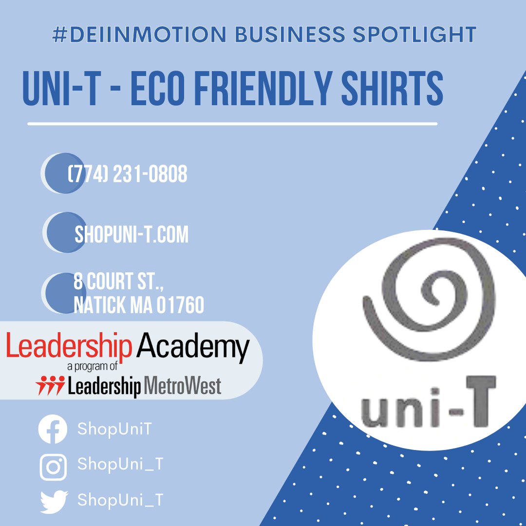 This week’s #DEIinMotion spotlight is shining brightly on Uni-T.
Uni-T is a woman-owned T-shirt brand based in Natick. Founder, Eujin, creates shirts that are a kind of wearable reminder of what’s valuable to us as human beings.