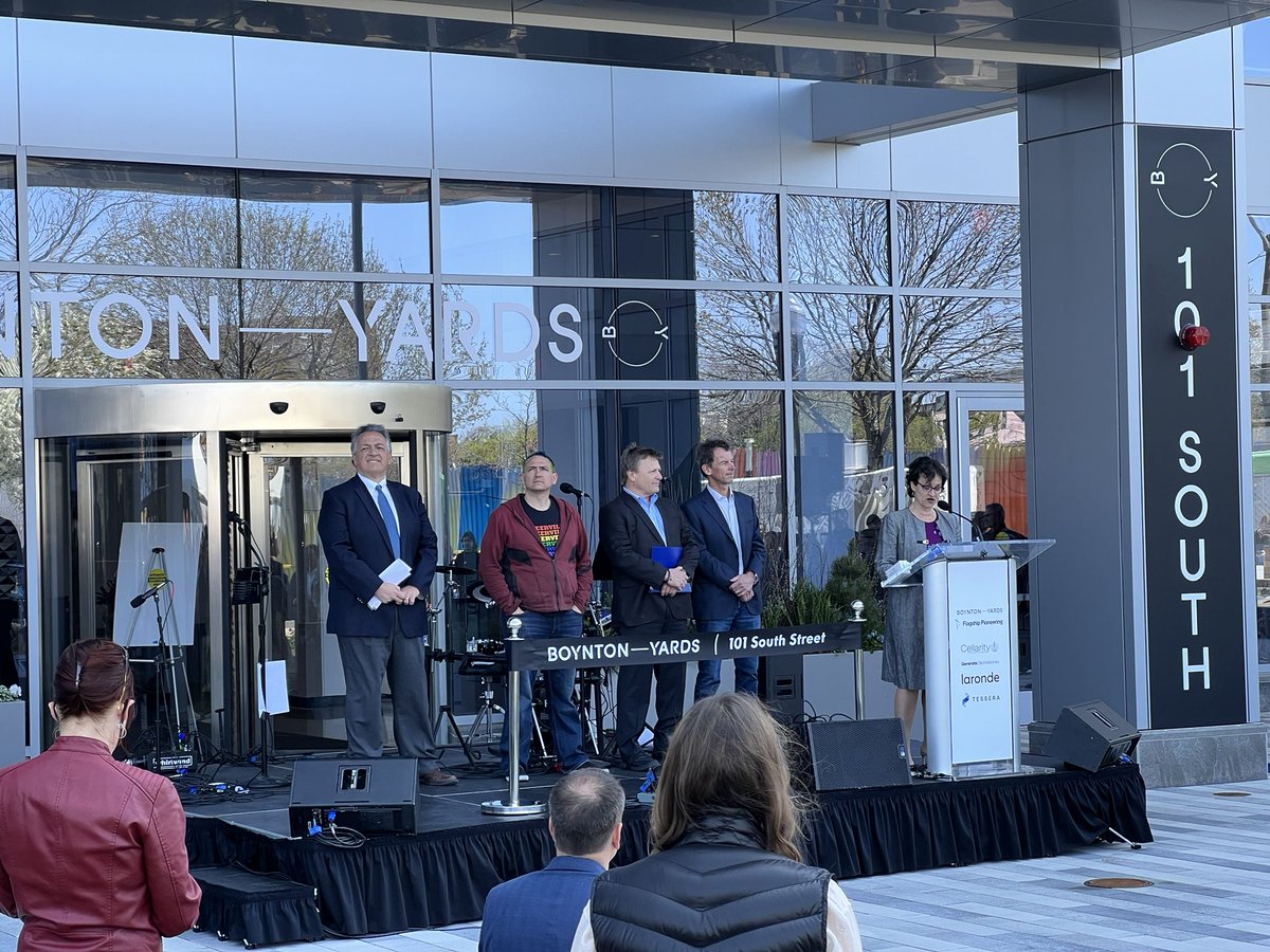 Avak Kahvejian (@avakk) on Twitter photo What a day! Pioneering #biotechnology #lifescience in <a href="/SomervilleCity/">City of Somerville</a> with the opening of <a href="/BoyntonYardsMa/">BoyntonYards</a> with <a href="/FlagshipPioneer/">Flagship Pioneering</a> <a href="/cellaritybio/">Cellarity</a> <a href="/generate_biomed/">Generate:Biomedicines</a> <a href="/TesseraTx/">Tessera Therapeutics</a> and @larondebio. <a href="/NoubarAfeyan/">Noubar Afeyan</a> Mayor <a href="/katjballantyne/">Mayor Katjana Ballantyne</a> speaking. What a day! Pioneering #biotechnology #lifescience in <a href="/SomervilleCity/">City of Somerville</a> with the opening of <a href="/BoyntonYardsMa/">BoyntonYards</a> with <a href="/FlagshipPioneer/">Flagship Pioneering</a> <a href="/cellaritybio/">Cellarity</a> <a href="/generate_biomed/">Generate:Biomedicines</a> <a href="/TesseraTx/">Tessera Therapeutics</a> and @larondebio. <a href="/NoubarAfeyan/">Noubar Afeyan</a> Mayor <a href="/katjballantyne/">Mayor Katjana Ballantyne</a> speaking.
