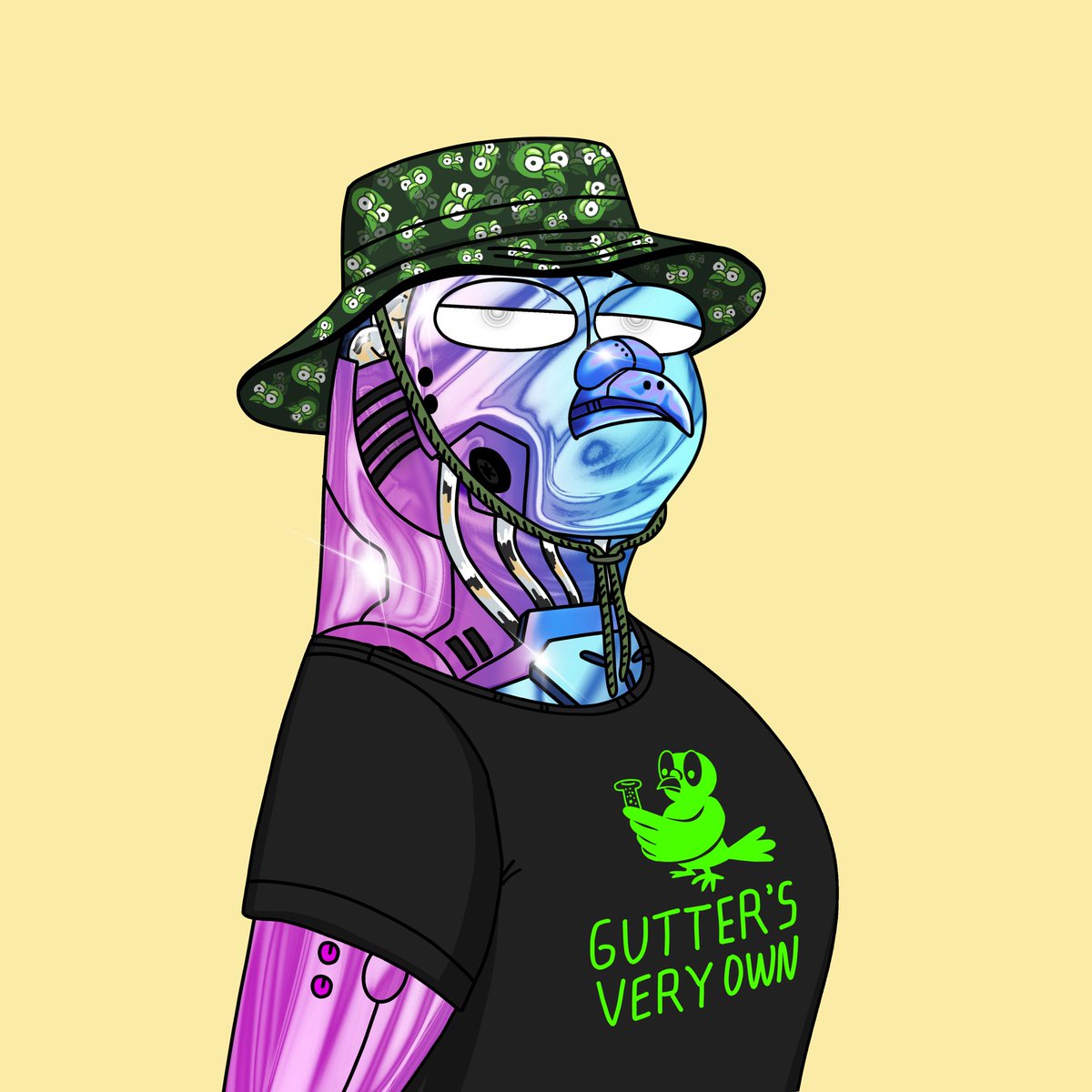 Which <a href="/GutterCatGang/">Gutter Cat Gang</a> bird is best?

A) Smugsey in his confetti hoodie
B) alien tat biker pigeon clone
C) clean MJ pigeon clone
D) my newest pigeon clone