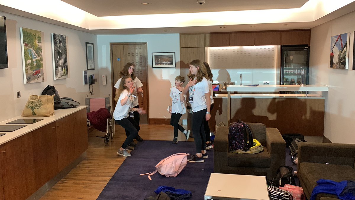 Tea break and year 6 are taking the chance to practice their Matilda songs!