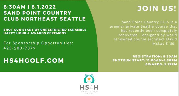 Just 3 mos away from the 2nd Annual #HS4H #Charity #Golf Classic! You can become a Sponsor but HURRY! <a href="/golf_sandpoint/">Sand Point Golf and Country Club</a> is a gorgeous venue, and we know you too want to make sure no <a href="/seattlechildren/">Seattle Children's</a>'s patient family has to struggle with #homelessness hs4hgolf.com