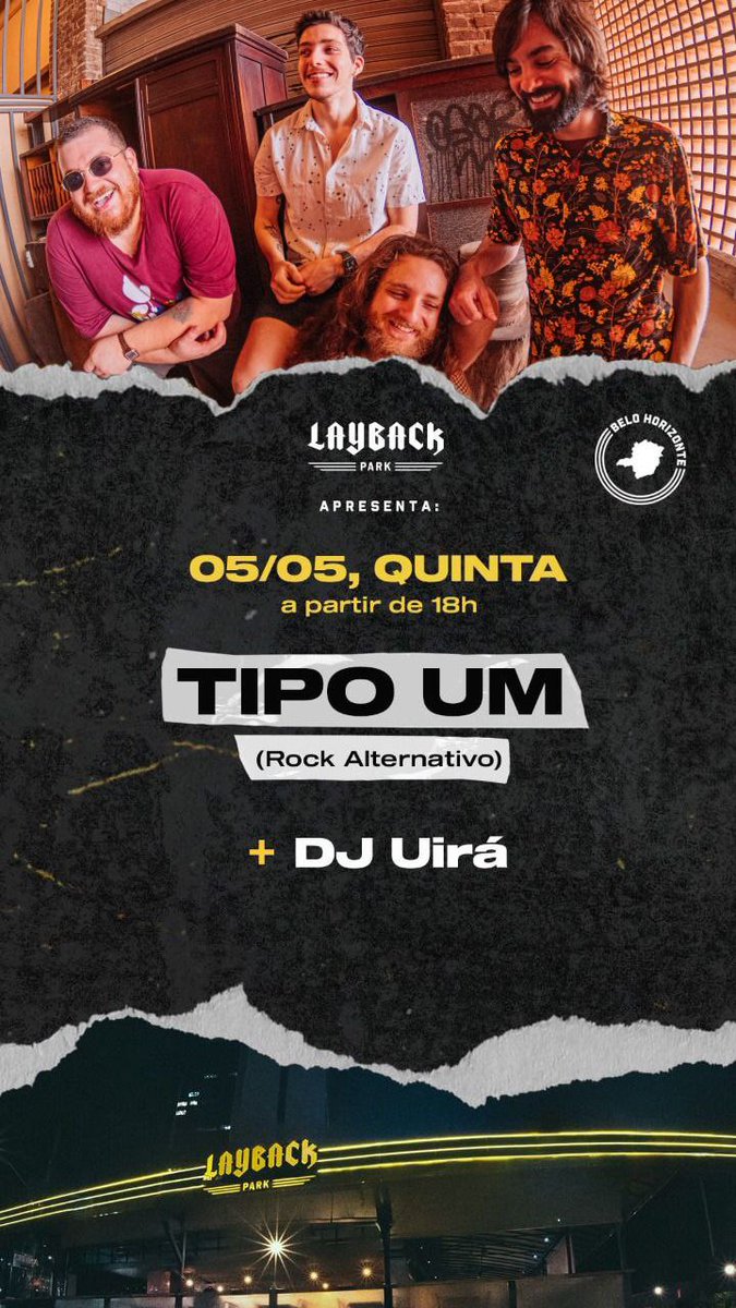 _tipoum's tweet photo. É hoje em galera!! 

Hoje tem show da Tipo Um no Layback Park BH. Rolê começa as 18h e vai ter muita sonzera lá hj :P https://t.co/hflsyqba6c