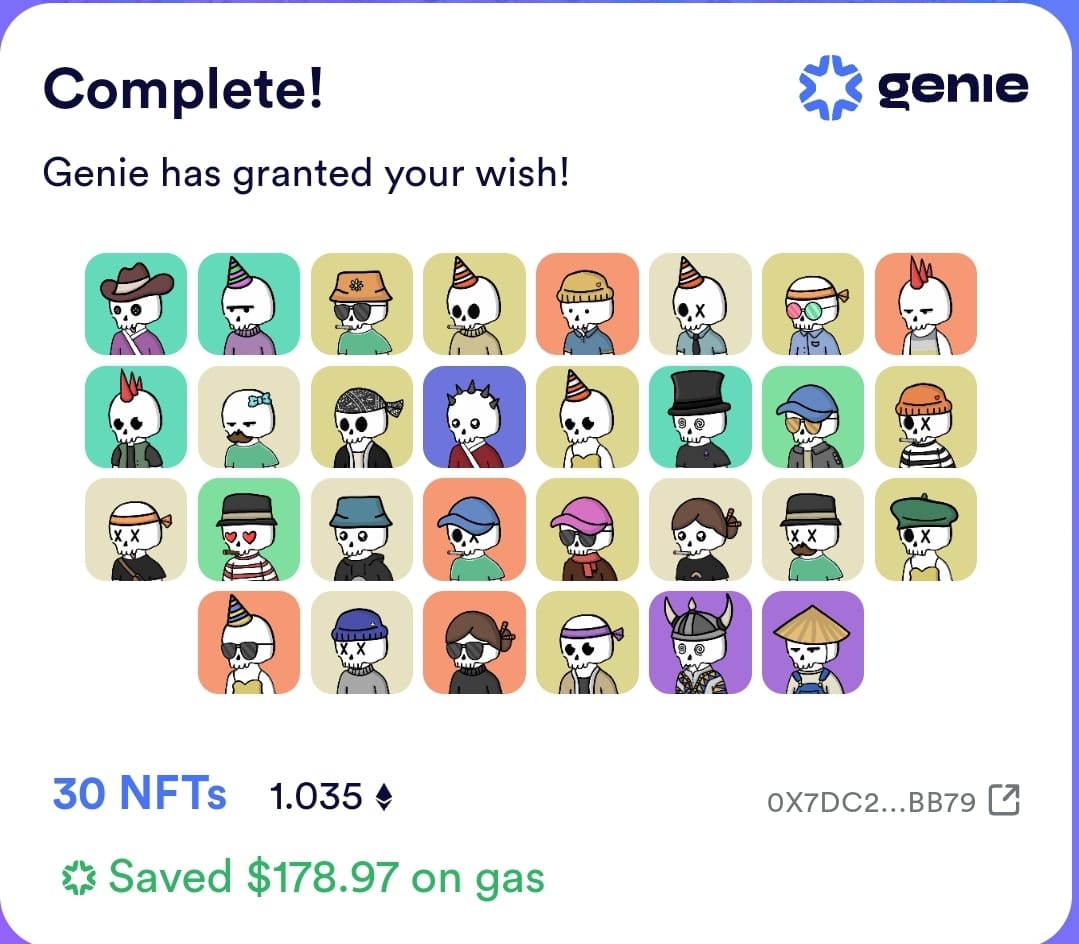 Sweep is now on <a href="/SkeletGuys/">Skelet Guys</a> !! 
Who is join me ? 

#NFTCommunity #NFTCollection #NFT