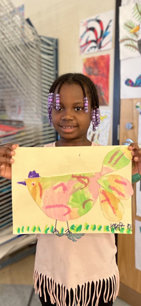 ArtTCE's tweet photo. Experimenting with watercolor paint and we came up with these beautiful birds! @mrkrontz #TCEcardinals https://t.co/xg7tmmo9Yq