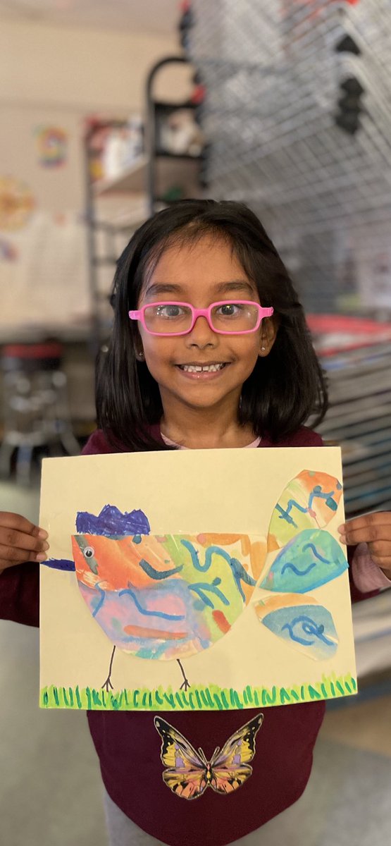 ArtTCE's tweet photo. Experimenting with watercolor paint and we came up with these beautiful birds! @mrkrontz #TCEcardinals https://t.co/xg7tmmo9Yq