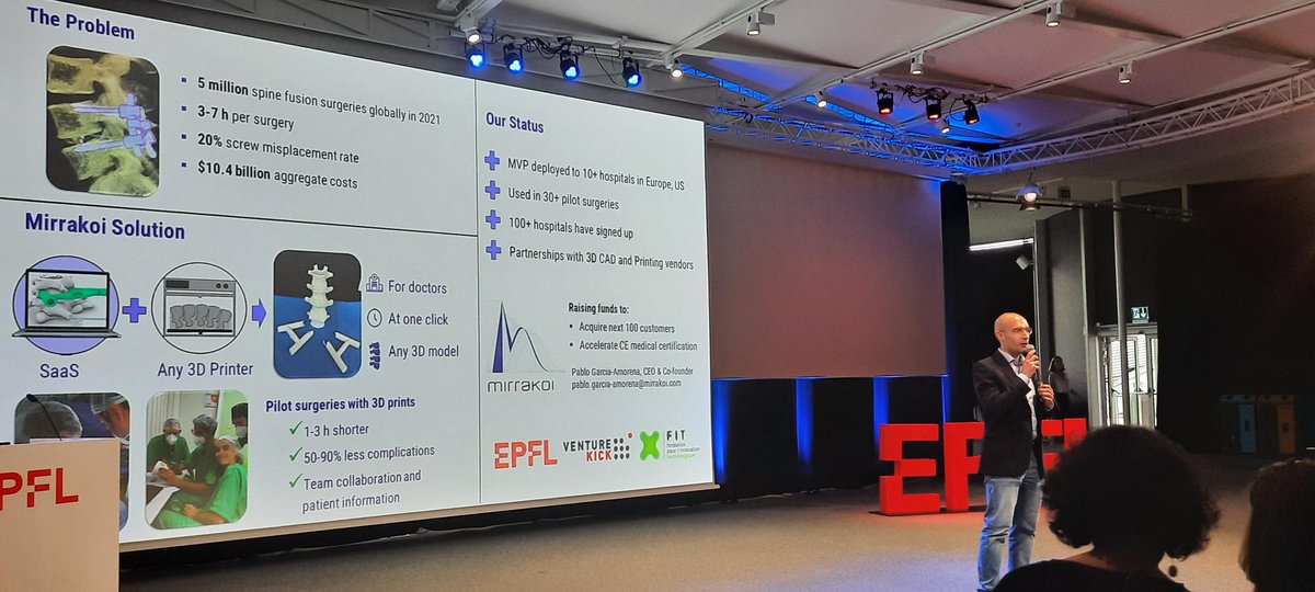 venturelab_ch's tweet photo. First round of pitches is running at Startup Champions Seed Night 2022 @EPFL_en starring @mirrakoi_, @Bloom_Biorenew, #Bearmind, @Oniri_Islands
#SUChamps #SwissStartups #EPFL #Lausanne #Switzerland @alpian_sa https://t.co/XNPnWZa0Rz