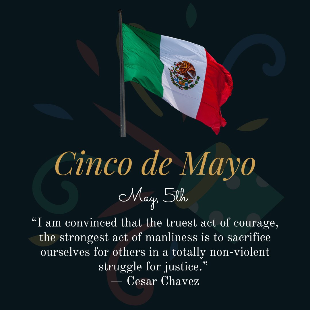 Today we celebrate the date of the Mexican army’s May 5, 1862 victory over France at the Battle of Puebla during the Franco-Mexican War. Today which falls on Thursday, May 5 in 2022, is also known as Battle of Puebla Day.

#TheCTA #Justice #Courage #Transformative #cincodemayo