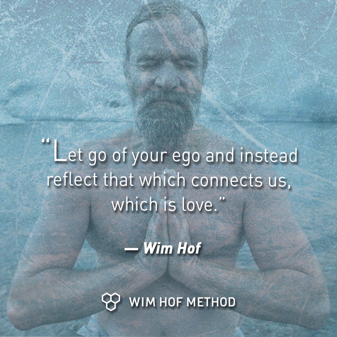 Iceman_Hof's tweet photo. Let go of your ego and instead reflect that which connects us, which is love. Let go of your thoughts and your stress and open up to your heart. It is only when you let go that you will truly be able to reconnect with the universe, with the nature buried deep within your cells. X https://t.co/a7aaKtODl7