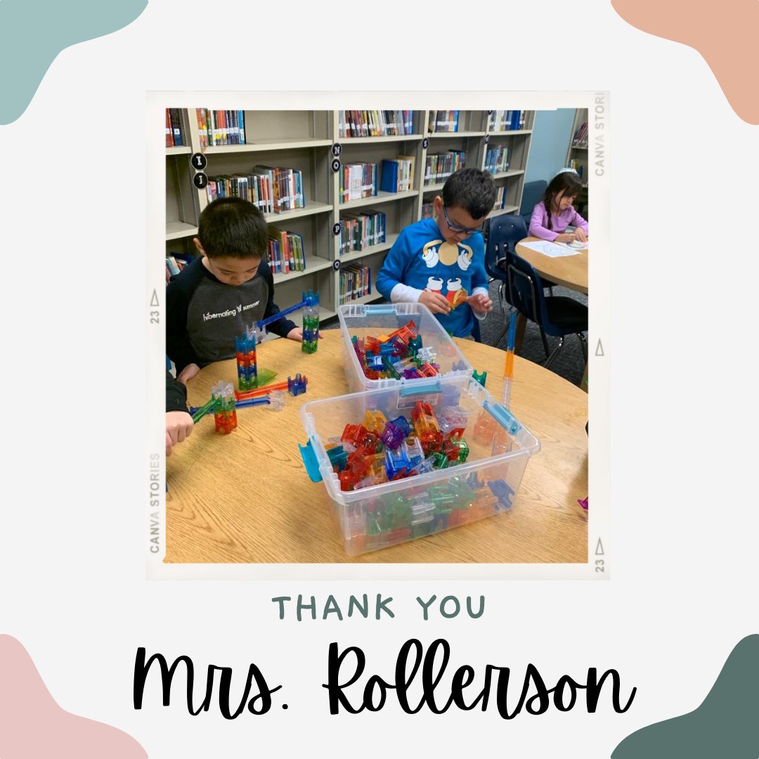 CFBDLS's tweet photo. Mrs. Rollerson goes above and beyond for her students! From Makerspace activities, to writing folk tales and so much more. Thank you Mrs. Rollerson for wearing so many hats! @RosemeadeSoars @RosemeadeLib https://t.co/jx7p5wQZcd