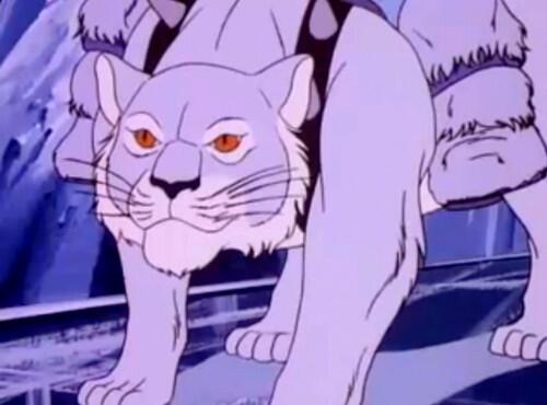 ThundercatsSaga's tweet photo. #Snowmeow is a giant snow cat &amp; #Snowman's loyal companion who serves as his mount.Fearsome,brave &amp; strong Snowmeow tends to act as a messenger to the #ThunderCats when warning them about the dangers that threaten the Snowman. 
 #cartoons #80s #Retro #nostalgia https://t.co/WrqUmIWcVs