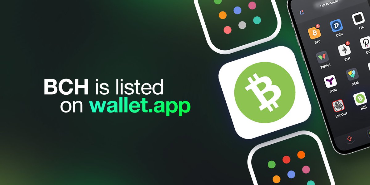 #BCH has been listed on wallet.app - an EU-based and fully compliant custody wallet and crypto exchange🥳

#BitcoinCash wallet download: wallet.app
Status and fees: list.wallet.app/coin/bch
Trade: new.capital/exchange/trade…