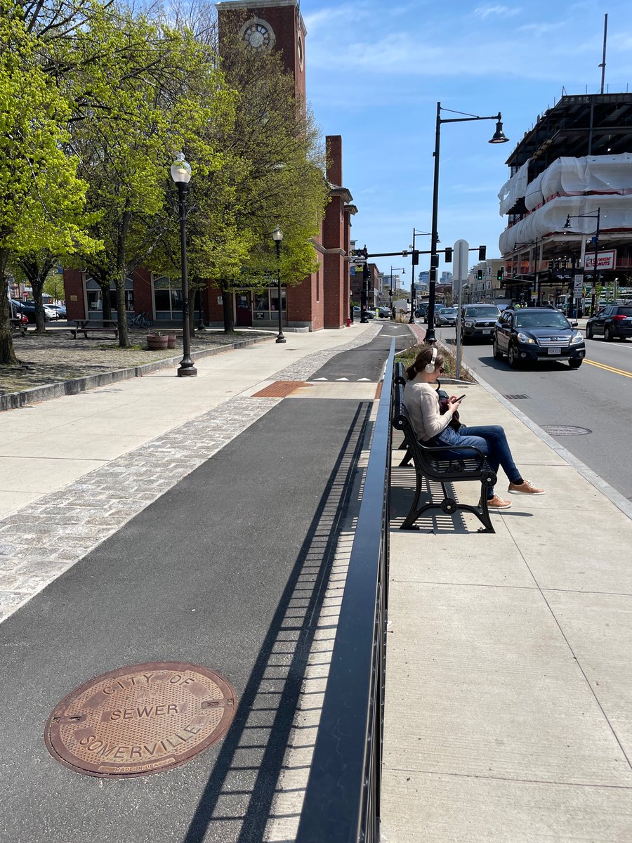 feeling like <a href="/slucy/">Steven Lucy</a> with the first thing I notice on this trip being the beautiful protected bike lanes!!!