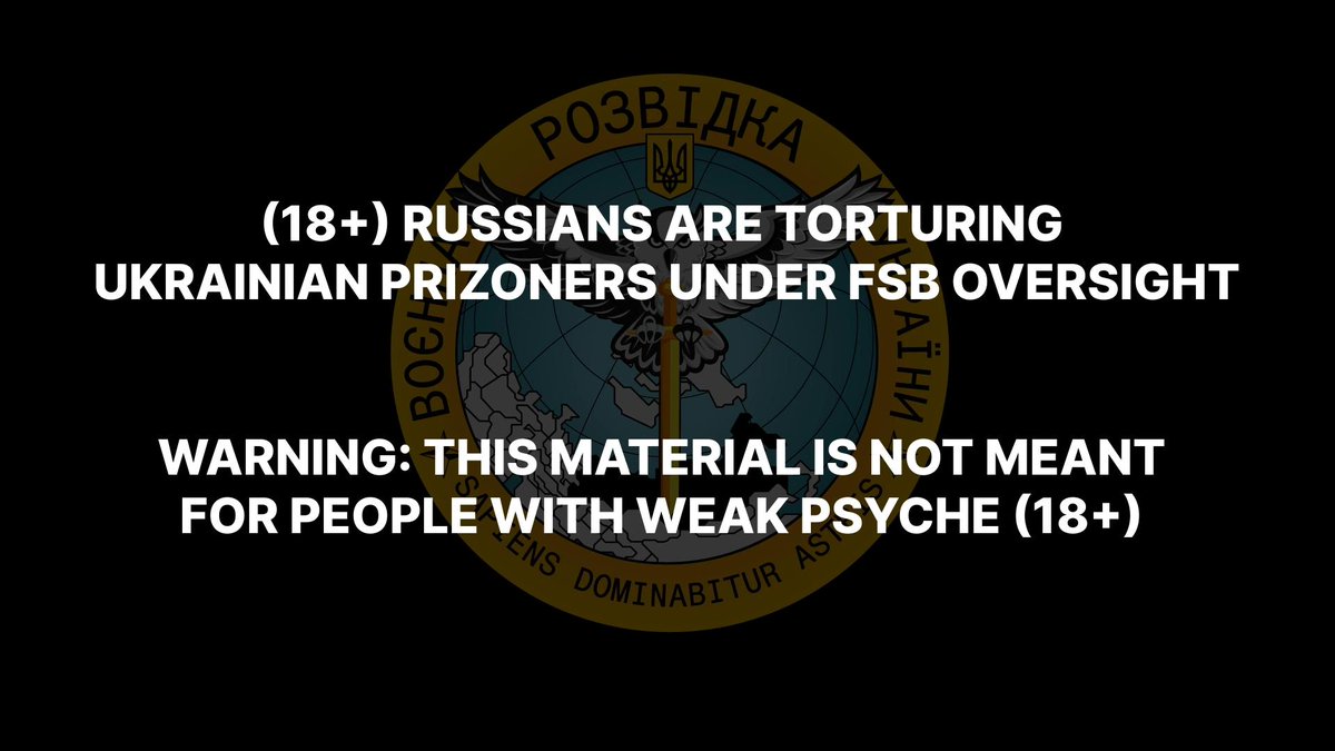 DI_Ukraine's tweet photo. ❗️(18+) Russians are torturing Ukrainian prisoners under FSB oversight

Warning: this material is not meant for people with a weak psyche (18+)

🔗https://t.co/VLnUnfKqlu https://t.co/Y12w65THgj