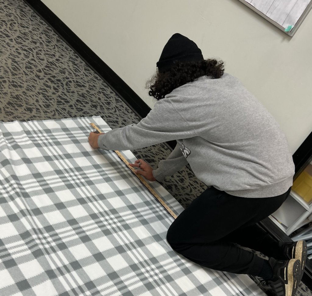 National Honor Society members made blankets to donate to the Ronald McDonald House Charities as part of their recent service project. With the help of the PTSA, $400 worth of blankets was delivered today!