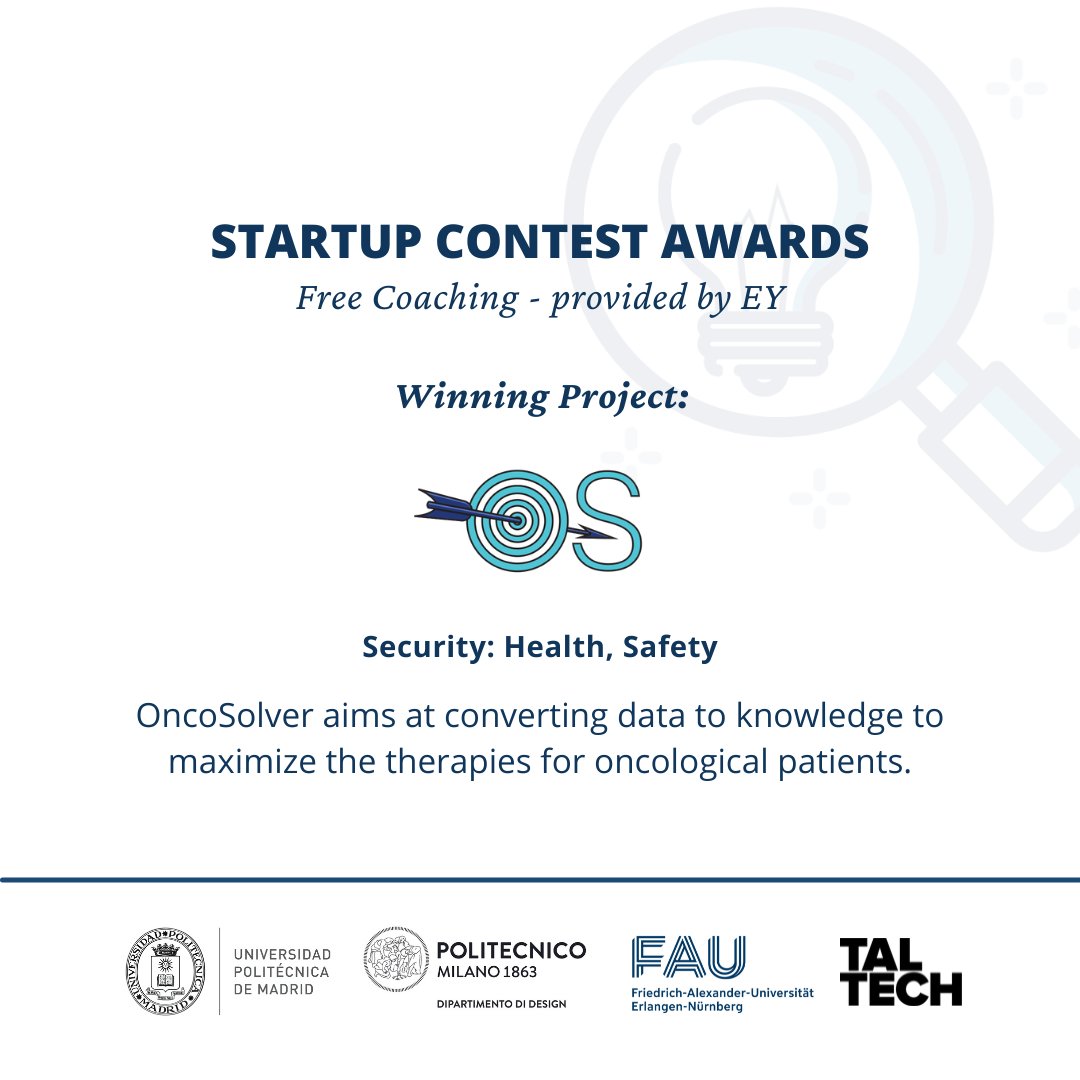 ai4gov_eu's tweet photo. Pleased to announce the winning projects of the #AI4GovStartupContest.
(3/5)
-
Meet #OncoSolver, awarded free coaching by @EYnews for a project focused on a system to convert data to knowledge to maximize the therapies for oncological patients. https://t.co/se7Z873cva