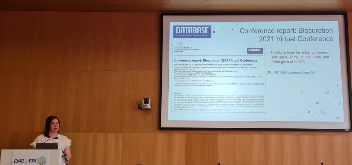 biocurator's tweet image. Last session of today for the ISB UK meeting “Updates from ISB” chaired by Sandra Orchard, with the talk  “International Society for Biocuration (ISB): mission and goals in 2022” from ISB Executive Committee member @FedeQuaglia89
#ukbiocuration2022