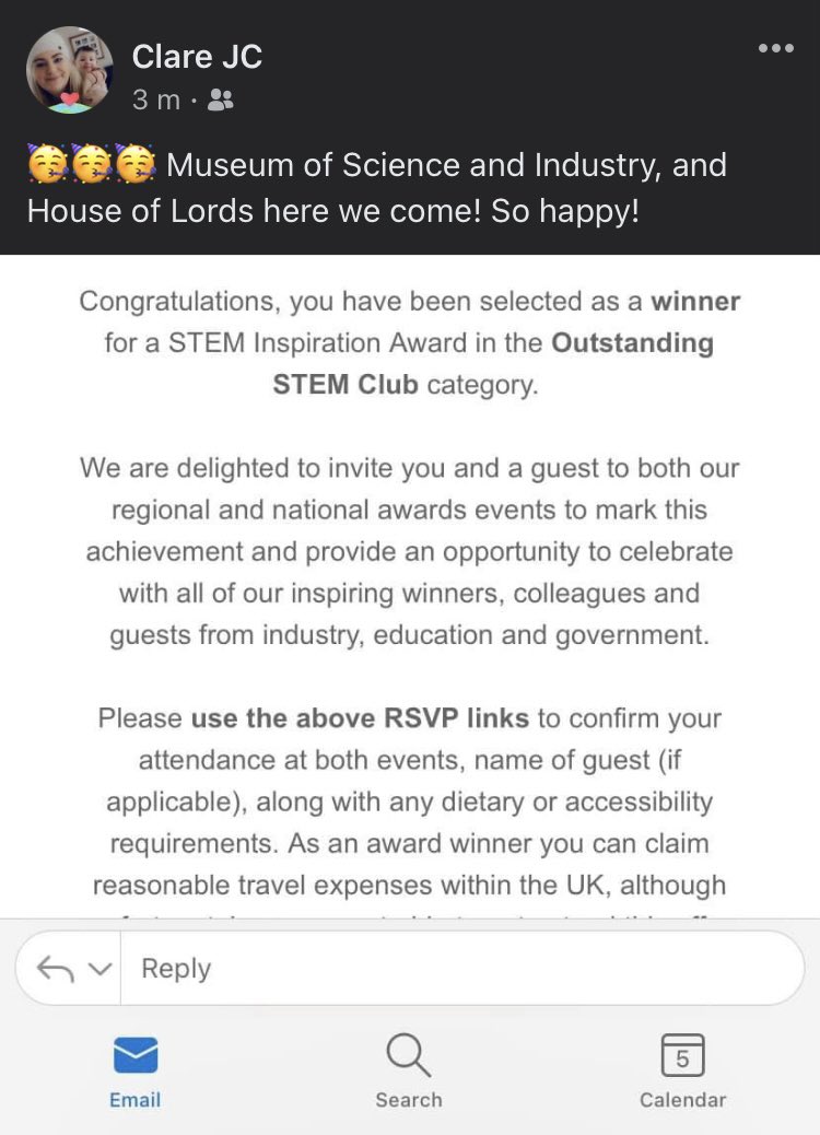 Introducing my sister! A secondary science teacher in an ‘all girls’ school in England and earning a national award like this. Currently trying to convince her to bring her skills out here to Australia 🤞🏼#outstandingstem #steminspiration #proud