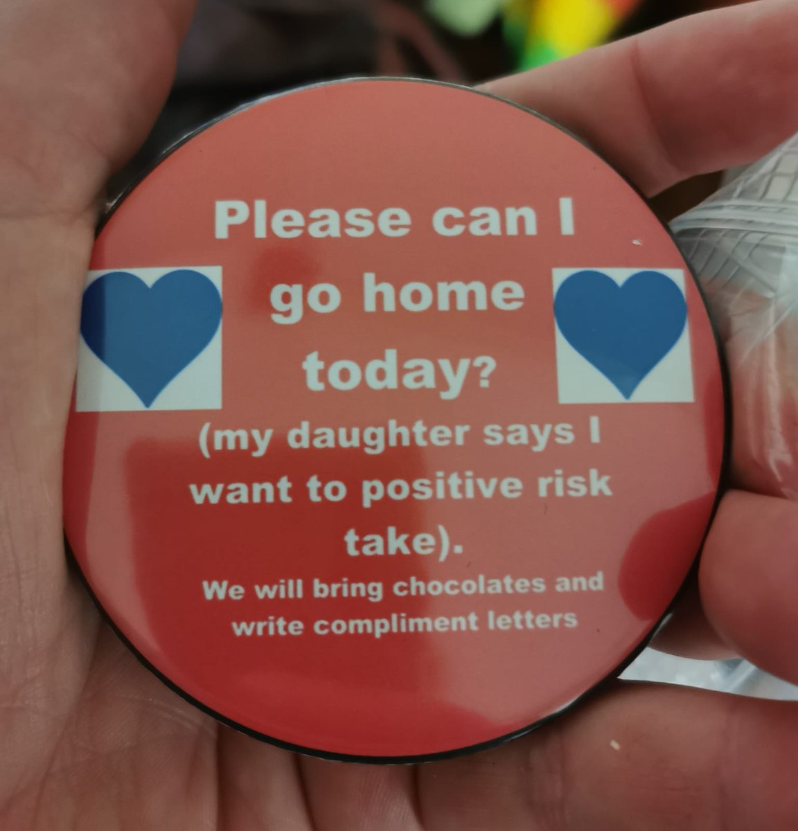 My dad's cheeky hospital badge! 😂