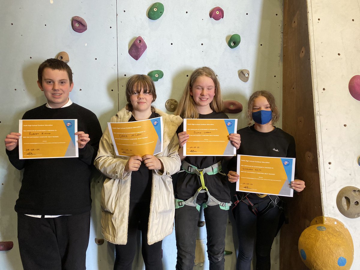 PHS_OutdoorEd's tweet photo. Climb Club!
Here we have our 4 newest belay competent climbers and Euan from S3 sending the overhang! Nice one!!
#youthclimbing #climbclub #weAREphs
@PKCEducation @PerthHighSchool @macleoddonald13 @johnstons21 @sheenadevlin @climb_scotland @MtnTraining @Mountain_Scot https://t.co/hJGfhgnRcL