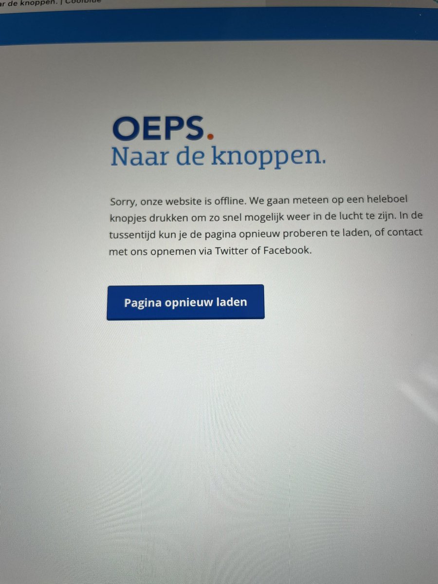 WiegandAnthony's tweet photo. @Coolblue is er een inlog storing bij jullie. Ik krijg steeds de volgende melding. Gr, Anthony. https://t.co/5tAErngRvl