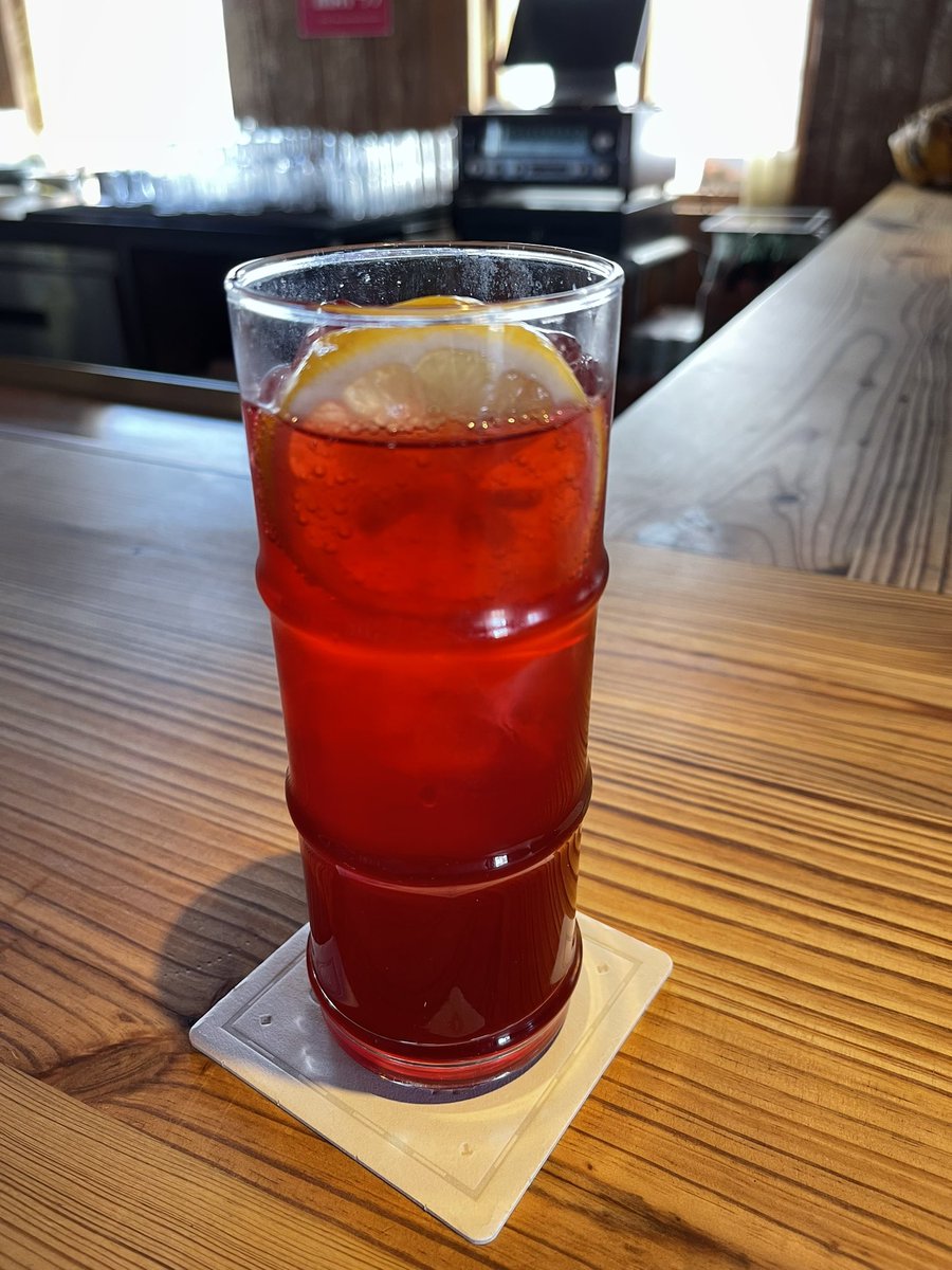 Hibiscus lemon agua fresca in Marfa!