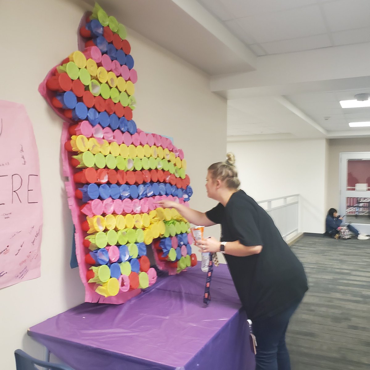CLHSWLC's tweet photo. It's pinata time at the Lake! Love our prizes! @DrCCavaliere @Clear_LakeHS https://t.co/FPOa3W8qqr