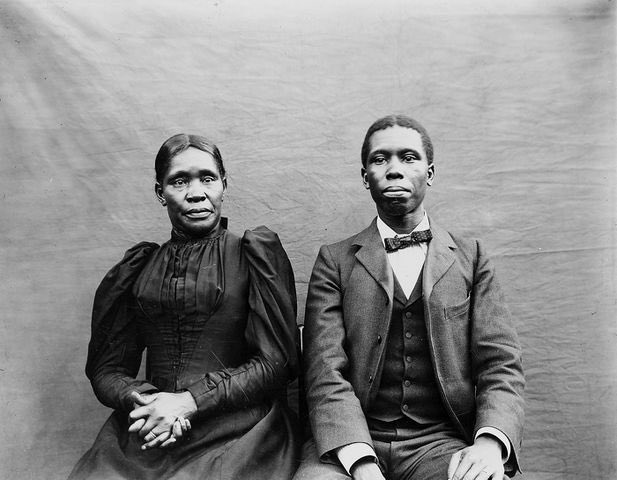 Paul Laurence Dunbar and his mother Matilda, 1890 - 1900