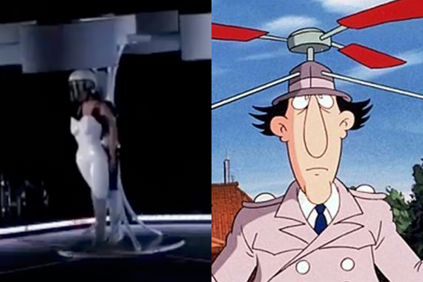 jeffgracedesign's tweet photo. Who wore it better? 
#TopGunMaverick #LadyGaga #InspectorGadget https://t.co/bJEmTzgIfG