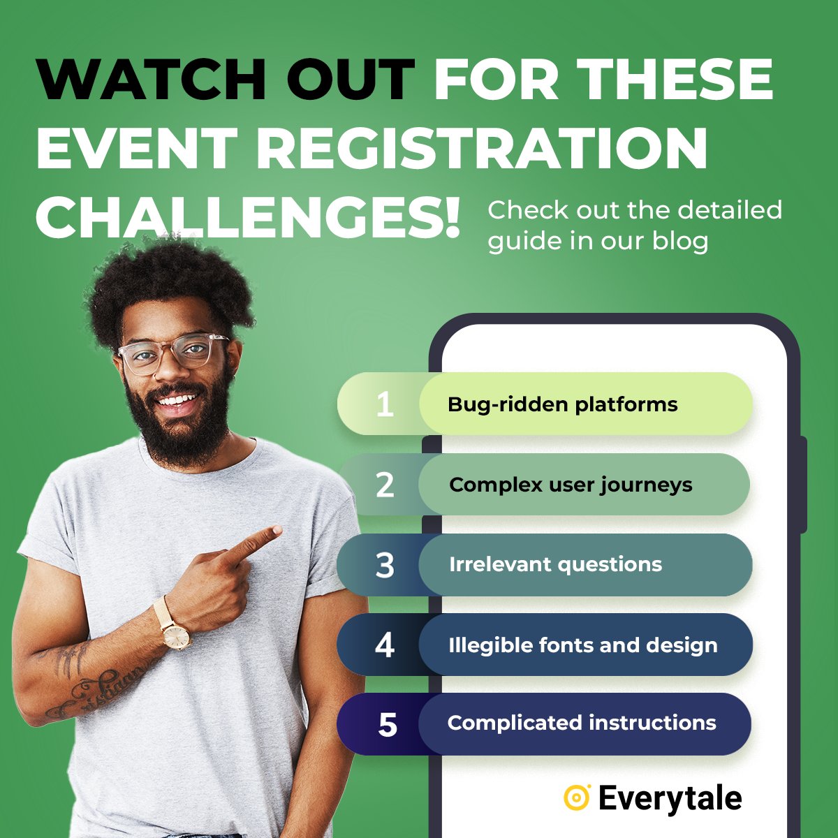 A streamlined registration experience help attendees focus on the joy of the event rather than the frustrations of bad registration process. It’s not as simple as putting up a basic registration form. 
Here’s more in our blog to help you, click here:everytale.net/blog/event-reg…