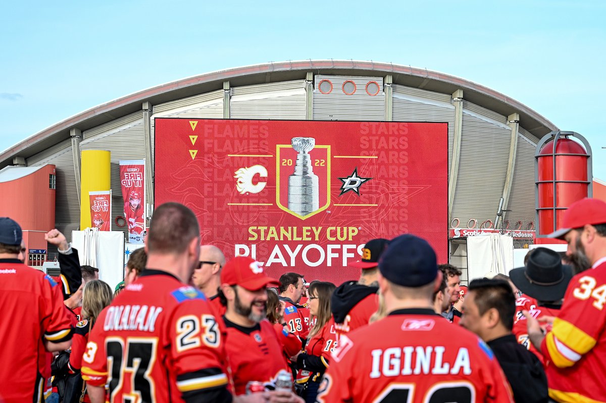 NHLFlames's tweet photo. Coming to Game 2 or heading down to the Red Lot tonight? Due to construction around Stampede Park, we strongly recommend using @calgarytransit to get to the 'Dome! https://t.co/nti8DXCEN0
