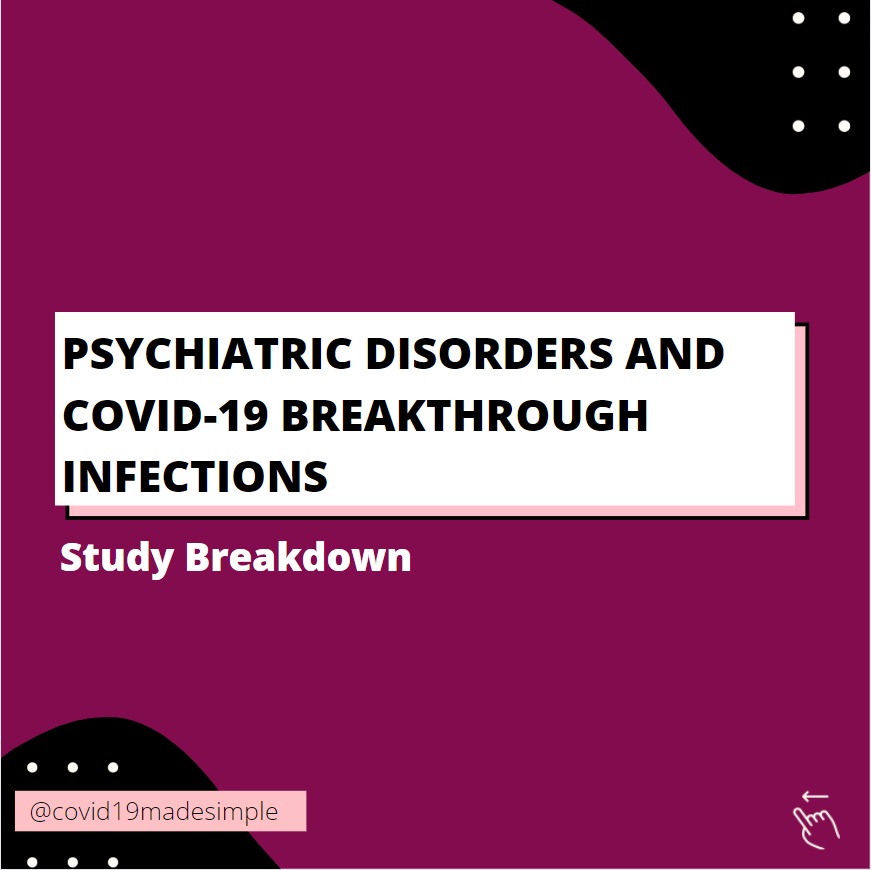 health_m_simple's tweet photo. Those with psychiatric disorders are considered to be at higher risk for severe #COVID19 illness and hospitalization. A recent study found that they are also more at risk for #breakthroughinfection. Look below for more!
https://t.co/JgFIhogBha
#Omicron #ba2variant #covid https://t.co/H4UmHqimxl