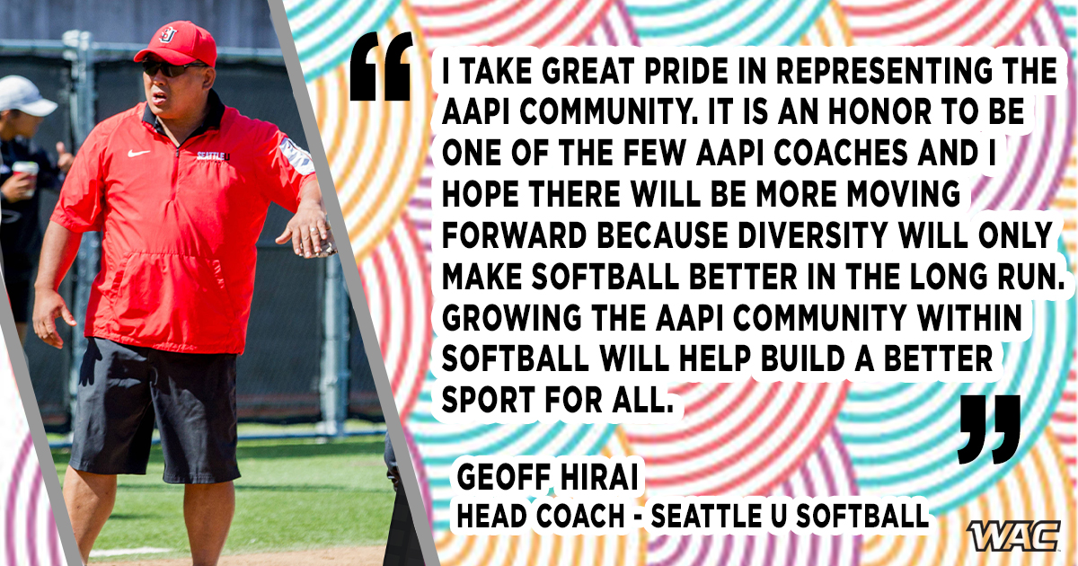 UAConference's tweet photo. Join us as we recognize administrators, coaches, and student-athletes from the WAC in May during Asian and Pacific Islander Heritage Month.
🗣 Coach Geoff Hirai of @seattleusb shares what being an AAPI coach means to him ⬇️
#LearnCompeteInspire x #AAPIHeritageMonth https://t.co/XTaehrMjKX